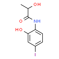 ChemSpider 2D Image | 2-Hydroxy-N-(2-hydroxy-4-iodophenyl)propanamide | C9H10INO3