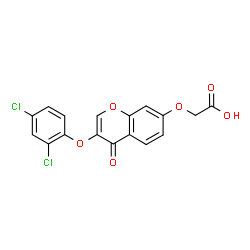 ChemSpider 2D Image | {[3-(2,4-Dichlorophenoxy)-4-oxo-4H-chromen-7-yl]oxy}acetic acid | C17H10Cl2O6