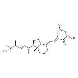 ChemSpider 2D Image | (1S,3R,5E,7E,14xi,22E)-9,10-Secoergosta-5,7,10,22-tetraene-1,3,25-triol | C28H44O3