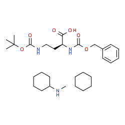 ChemSpider 2D Image | (2S)-2-(benzyloxycarbonylamino)-4-(tert-butoxycarbonylamino)butanoic acid;cyclohexane;N-methylcyclohexanamine | C30H51N3O6