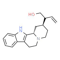 ChemSpider 2D Image | (2R)-2-[(2S,12bS)-1,2,3,4,6,7,12,12b-Octahydroindolo[2,3-a]quinolizin-2-yl]-3-buten-1-ol | C19H24N2O
