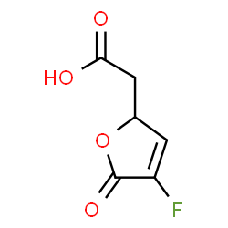 ChemSpider 2D Image | (4-Fluoro-5-oxo-2,5-dihydro-2-furanyl)acetic acid | C6H5FO4