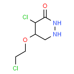ChemSpider 2D Image | 4-Chloro-5-(2-chloroethoxy)tetrahydro-3(2H)-pyridazinone | C6H10Cl2N2O2