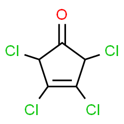 ChemSpider 2D Image | 2,3,4,5-Tetrachloro-3-cyclopenten-1-one | C5H2Cl4O