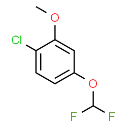 ChemSpider 2D Image | 1-Chloro-4-(difluoromethoxy)-2-methoxybenzene | C8H7ClF2O2