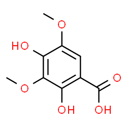ChemSpider 2D Image | 2,4-Dihydroxy-3,5-dimethoxybenzoic acid | C9H10O6