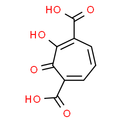 ChemSpider 2D Image | 2-Hydroxy-3-oxo-1,4,6-cycloheptatriene-1,4-dicarboxylic acid | C9H6O6