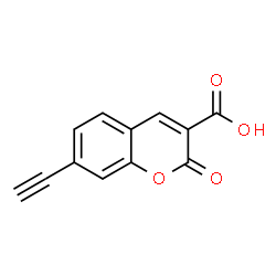 ChemSpider 2D Image | 7-Ethynyl-2-oxo-2H-chromene-3-carboxylic acid | C12H6O4