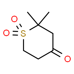 ChemSpider 2D Image | 2,2-Dimethyltetrahydro-4H-thiopyran-4-one 1,1-dioxide | C7H12O3S