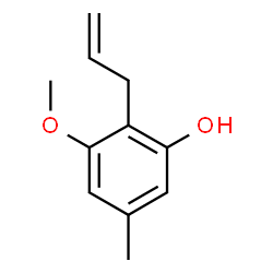 ChemSpider 2D Image | 2-Allyl-3-methoxy-5-methylphenol | C11H14O2