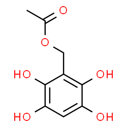 ChemSpider 2D Image | 2,3,5,6-Tetrahydroxybenzyl acetate | C9H10O6