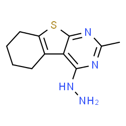 ChemSpider 2D Image | 4-Hydrazino-2-methyl-5,6,7,8-tetrahydro[1]benzothieno[2,3-d]pyrimidine | C11H14N4S