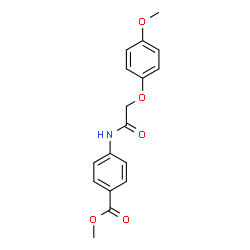ChemSpider 2D Image | Methyl 4-{[(4-methoxyphenoxy)acetyl]amino}benzoate | C17H17NO5