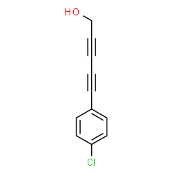 ChemSpider 2D Image | 5-(4-Chlorophenyl)-2,4-pentadiyn-1-ol | C11H7ClO