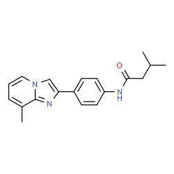 ChemSpider 2D Image | 3-Methyl-N-[4-(8-methylimidazo[1,2-a]pyridin-2-yl)phenyl]butanamide | C19H21N3O