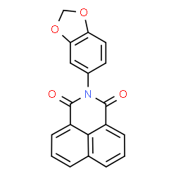 ChemSpider 2D Image | 2-(1,3-Benzodioxol-5-yl)-1H-benzo[de]isoquinoline-1,3(2H)-dione | C19H11NO4