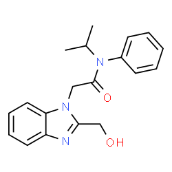 ChemSpider 2D Image | 2-(2-Hydroxymethyl-benzoimidazol-1-yl)-N-isopropyl-N-phenyl-acetamide | C19H21N3O2