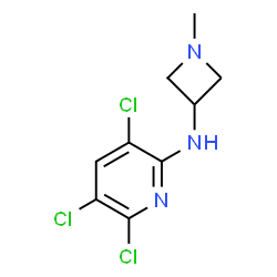 ChemSpider 2D Image | 3,5,6-Trichloro-N-(1-methyl-3-azetidinyl)-2-pyridinamine | C9H10Cl3N3