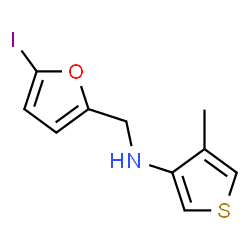 ChemSpider 2D Image | N-[(5-Iodo-2-furyl)methyl]-4-methyl-3-thiophenamine | C10H10INOS