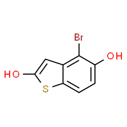 ChemSpider 2D Image | 4-Bromo-1-benzothiophene-2,5-diol | C8H5BrO2S