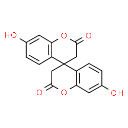 ChemSpider 2D Image | 7,7'-Dihydroxy-4,4'-spirobi[chromene]-2,2'(3H,3'H)-dione | C17H12O6