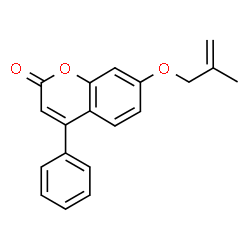 ChemSpider 2D Image | 7-[(2-Methyl-2-propen-1-yl)oxy]-4-phenyl-2H-chromen-2-one | C19H16O3