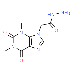 ChemSpider 2D Image | 2-(1,3-Dimethyl-2,6-dioxo-1,2,3,6-tetrahydro-9H-purin-9-yl)acetohydrazide | C9H12N6O3