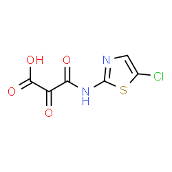 ChemSpider 2D Image | 3-[(5-Chloro-1,3-thiazol-2-yl)amino]-2,3-dioxopropanoic acid | C6H3ClN2O4S