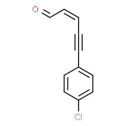 ChemSpider 2D Image | (2Z)-5-(4-Chlorophenyl)-2-penten-4-ynal | C11H7ClO