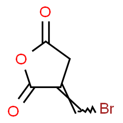 ChemSpider 2D Image | (3E)-3-(Bromomethylene)dihydro-2,5-furandione | C5H3BrO3