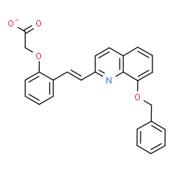 ChemSpider 2D Image | (2-{(E)-2-[8-(Benzyloxy)-2-quinolinyl]vinyl}phenoxy)acetate | C26H20NO4