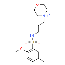 ChemSpider 2D Image | 4-(3-{[(2-Methoxy-5-methylphenyl)sulfonyl]amino}propyl)morpholin-4-ium | C15H25N2O4S