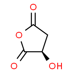 ChemSpider 2D Image | (3R)-3-Hydroxydihydro-2,5-furandione | C4H4O4