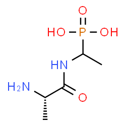 ChemSpider 2D Image | N-(1-Phosphonoethyl)-L-alaninamide | C5H13N2O4P