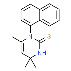 ChemSpider 2D Image | 4,4,6-Trimethyl-1-(1-naphthyl)-3,4-dihydro-2(1H)-pyrimidinethione | C17H18N2S