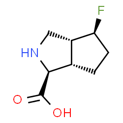 ChemSpider 2D Image | (1S,3aR,4S,6aS)-4-Fluorooctahydrocyclopenta[c]pyrrole-1-carboxylic acid | C8H12FNO2