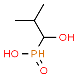ChemSpider 2D Image | (1-Hydroxy-2-methylpropyl)phosphinic acid | C4H11O3P