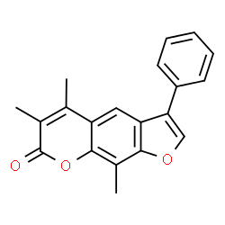ChemSpider 2D Image | 5,6,9-Trimethyl-3-phenyl-7H-furo[3,2-g]chromen-7-one | C20H16O3