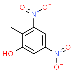 ChemSpider 2D Image | 3,5-Dinitro-ortho-cresol | C7H6N2O5