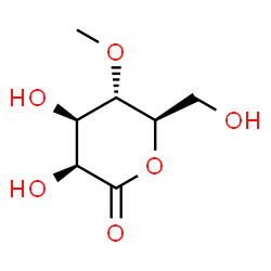 ChemSpider 2D Image | (3S,4R,5S,6R)-3,4-Dihydroxy-6-(hydroxymethyl)-5-methoxytetrahydro-2H-pyran-2-one (non-preferred name) | C7H12O6