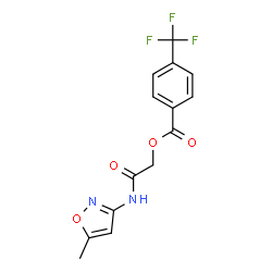 ChemSpider 2D Image | 2-[(5-Methyl-1,2-oxazol-3-yl)amino]-2-oxoethyl 4-(trifluoromethyl)benzoate | C14H11F3N2O4