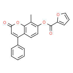 ChemSpider 2D Image | 8-Methyl-2-oxo-4-phenyl-2H-chromen-7-yl 2-furoate | C21H14O5