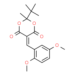 ChemSpider 2D Image | 5-(2,5-Dimethoxybenzylidene)-2-methyl-2-(2-methyl-2-propanyl)-1,3-dioxane-4,6-dione | C18H22O6