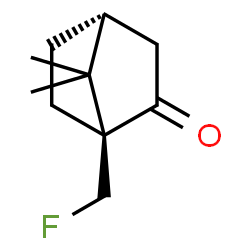 ChemSpider 2D Image | (1S,4R)-1-(Fluoromethyl)-7,7-dimethylbicyclo[2.2.1]heptan-2-one | C10H15FO