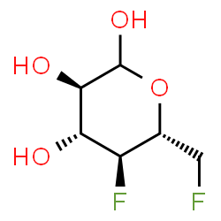 ChemSpider 2D Image | 4,6-Dideoxy-4,6-difluoro-D-glucopyranose | C6H10F2O4