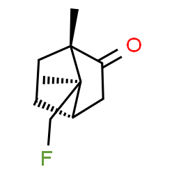 ChemSpider 2D Image | (1S,4S,7R)-7-(Fluoromethyl)-1,7-dimethylbicyclo[2.2.1]heptan-2-one | C10H15FO