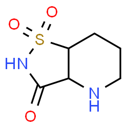 ChemSpider 2D Image | Hexahydro[1,2]thiazolo[4,5-b]pyridin-3(2H)-one 1,1-dioxide | C6H10N2O3S