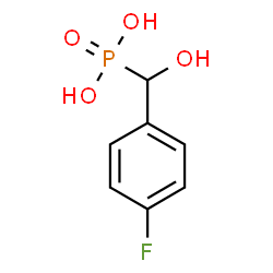 ChemSpider 2D Image | [(4-Fluorophenyl)(hydroxy)methyl]phosphonic acid | C7H8FO4P