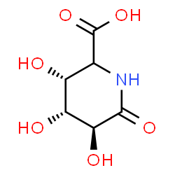 ChemSpider 2D Image | (3R,4R,5S)-3,4,5-Trihydroxy-6-oxo-2-piperidinecarboxylic acid | C6H9NO6