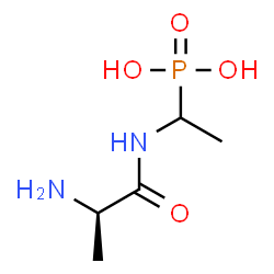 ChemSpider 2D Image | N-(1-Phosphonoethyl)-D-alaninamide | C5H13N2O4P